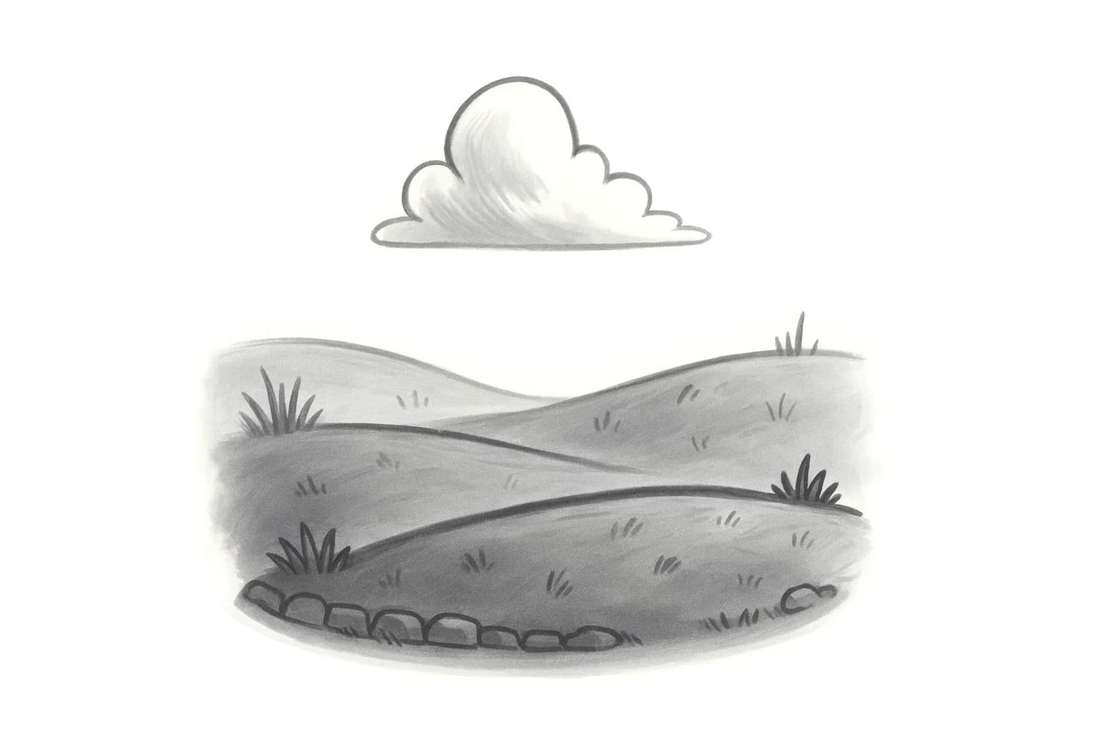 Illustration of a meadow